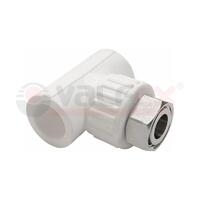 Тройник комбинированный с накидной гайкой 32х1 1/4дюймх32 (32/8) бел. VALFEX 10140132 - УПС инжиниринг