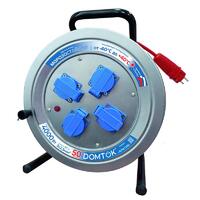 Удлинитель на метал. катушке 4х50м с заземл. 16А IP44 4кВт КГ 3х2.5 с защ. крышкой АРКТИК DOMTOK 2590 - УПС инжиниринг