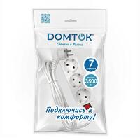 Удлинитель 3х7м с заземл. 16А IP20 3.5кВт ПВС 3х1 с выкл. бел. DOMTOK 2383 - УПС инжиниринг