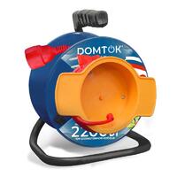 Удлинитель на катушке 1х40м без заземл. 10А IP20 2.2кВт с выносн. розеткой ПВС 2х1 DOMTOK 2429 - УПС инжиниринг