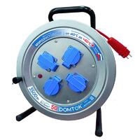 Удлинитель на метал. катушке 4х50м с заземл. 16А IP44 3.5кВт КГ 3х1.5 с защ. крышкой АРКТИК DOMTOK 2587 - УПС инжиниринг