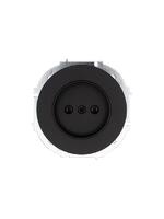 Розетка 1-м СП OSEN без заземл. ПБТ механизм черн. бархат LEZARD 743-4288-121B - УПС инжиниринг