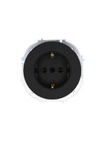 Розетка 1-м OSEN IP20 16А с заземл. ПБТ механизм черн. бархат LEZARD 743-4288-122B - УПС инжиниринг