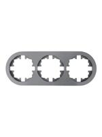 Рамка 3-м OSEN горизонт. круглая сер. матов. LEZARD 744-7400-148 - УПС инжиниринг