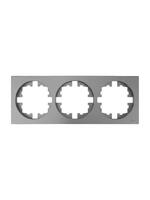 Рамка 3-м OSEN горизонт. квадрат сер. матов.LEZARD 743-7400-148 - УПС инжиниринг