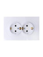 Розетка 2-м СП OSEN с заземл. ПБТ механизм бел. LEZARD 743-0200-127B - УПС инжиниринг