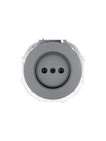 Розетка 1-м СП OSEN без заземл. ПБТ механизм сер. матов. LEZARD 743-7488-121B - УПС инжиниринг