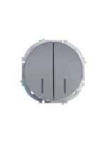 Выключатель 2-кл. СП OSEN 10А IP20 с подсветкой механизм сер. матов. LEZARD 743-7488-112 - УПС инжиниринг