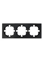 Рамка 3-м OSEN горизонт. квадрат черн. бархат LEZARD 743-4200-148 - УПС инжиниринг