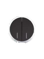 Выключатель 2-кл. СП OSEN 10А IP20 с подсветкой механизм черн. бархат LEZARD 743-4288-112 - УПС инжиниринг