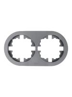 Рамка 2-м OSEN горизонт. круглая сер. матов. LEZARD 744-7400-147 - УПС инжиниринг