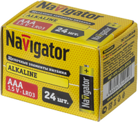 Элемент питания алкалиновый AAA/LR03 14 059 NBT-NPE-LR03-BOX24 (уп.24шт) Navigator 14059 - УПС инжиниринг