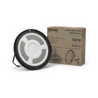 Светильник светодиодный Ufo 150Вт 5000К IP65 18000лм d260х88мм 175-265В ДСП промышленный подвесной скоба крепления в компл. черн. GAUSS 821536350 - УПС инжиниринг