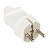 Вилка прямая 16А 250В с заземл. бел. EKF AVP16-10 - УПС инжиниринг