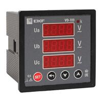 Вольтметр цифровой VD-723 на панель 72х72 трехфазный EKF vd-723 - УПС инжиниринг