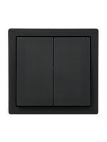 Выключатель 2-кл. ОП LETO черн. бархат LEZARD 752-4200-101 - УПС инжиниринг