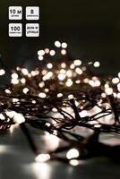 Гирлянда "Нить" LD100C-GWW 100LED тепл. бел. 10м 8 режимов IP44 SHLights 4690601052919 - УПС инжиниринг