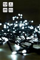 Гирлянда "Нить" LD100C-GW 100LED бел. 10м 8 режимов IP44 SHLights 4690601052902 - УПС инжиниринг