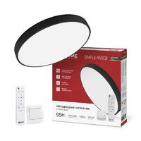 Светильник светодиодный SCANDY SIMPLE-95RCB 95Вт 3000-6500К 7600лм 230В 400х50мм с пультом ДУ черн. IN HOME 4690612062112 - УПС инжиниринг