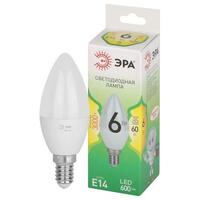 Лампа светодиодная GREEN LINE B35-6W-830-E14 GL 6Вт свеча 3000К свет тепл. E14 Эра Б0067122 - УПС инжиниринг