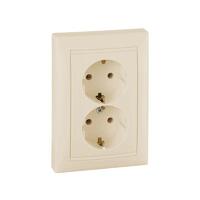 Розетка 2-м СП Valena 16А IP20 2P+E с заземл. немецк. стандарт сл. кость (DIY-упак.) IEK 695616 - УПС инжиниринг