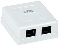 Розетка компьютерная 2-м ОП RJ45 кат.5E UTP ITK CS2-1C5EU-22 - УПС инжиниринг