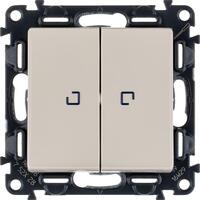 Выключатель 2-кл. СП Valena Life 10А IP20 250В 10AX с подсветкой с лицев. панелью механизм сл. кость Leg 752528 - УПС инжиниринг