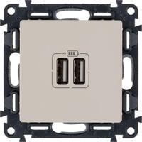 Розетка USB 2-м Valena Life 240В/5В 1500мА с лицев. панелью механизм сл. кость Leg 753512 - УПС инжиниринг