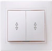 Переключатель проходной 2-кл. СП Кварта 10А IP20 ВСп10-2-0-КБ бел. GENERICA EVK22-K01-10-DM - УПС инжиниринг