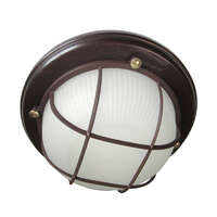 Светильник НПП 03-60-014 "Самарканд" 1302 IP65 кругл. малый матов./корпус с решеткой дерево венге (инд. упак.) Элетех 1005500977 - УПС инжиниринг