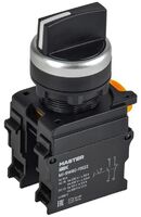 Переключатель 2 полож. 1НО+1НЗ возвратный черн. MASTER IEK MI-SW60-11X22-3-24-2-K02 - УПС инжиниринг