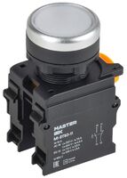 Кнопка d22мм 1НО+1НЗ MASTER бел. IEK MI-BT60-11-3-22-K01 - УПС инжиниринг