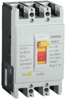 Выключатель автоматический 3п 100А 18кА ВА66-31 GENERICA SAV10-3-0100-G - УПС инжиниринг