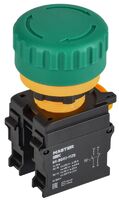 Кнопка "Грибок" 1НО+1НЗ MASTER поворотн. с фиксацией зел. IEK MI-BG60-11ZS-3-23-K06 - УПС инжиниринг