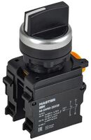 Переключатель 3 полож. 2НЗ возвратный черн. MASTER IEK MI-SW60-20X33-5-24-3-K02 - УПС инжиниринг