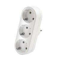 Разветвитель 3-м с заземл. 16А 3500Вт 250В плоский бел. DОМТОК 2656 - УПС инжиниринг