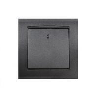Переключатель проходной 1-кл. СП Бриллиант 10А IP20 в сборе графит Universal 7947373-Gr - УПС инжиниринг