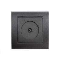 Розетка телевизионная TV 1-м СП Бриллиант в сборе графит Universal 7947571-Gr - УПС инжиниринг