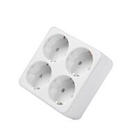 Разветвитель 4-м с заземл. 16А 3500Вт 250В квадрат бел. DОМТОК 2661 - УПС инжиниринг
