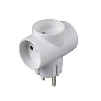 Разветвитель 3-м без заземл. 10А 2200Вт 250В Т-образ. бел. DОМТОК 2662 - УПС инжиниринг