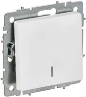 Выключатель 1-кл. СП BRITE ВС10-1-1-БрАБ 10А с индикацией механизм арктич. бел. IEK BR-V10-1-10-K91 - УПС инжиниринг