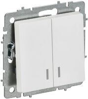 Выключатель 2-кл. СП BRITE ВС10-2-1-БрАБ 10А с индикацией механизм арктич. бел. IEK BR-V20-1-10-K91 - УПС инжиниринг