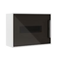 Щиток настенный Фрейм (FRAME) ЩРн-п-12 12мод. с тонированной дверцей с 2 шин PEN на 8+6 отверст. бел. DKC F12W1WD - УПС инжиниринг