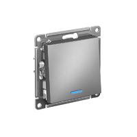 Переключатель проходной 1-кл. СП AtlasDesign 10А IP20 (сх. 6а) 10AX с подсветкой механизм сталь SE ATN000963 - УПС инжиниринг