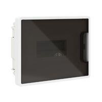 Щиток встраиваемый Фрейм (FRAME) ЩРв-п-8 8мод. IP41 с тонированной дверцей с 2 шинами PEN на 6 и 8 отверст. бел. DKC F08B1WD - УПС инжиниринг