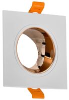 Светильник 4107 встраиваемый поворотный GU10 бел./золото пласт. IEK LT-UVB0-4107-GU10-1-K22 - УПС инжиниринг