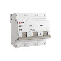 Выключатель автоматический модульный 3п D 40А 10kA ВА 47-100M без теплового расцеп. PROxima EKF mcb47100m-3-40D-pro - УПС инжиниринг