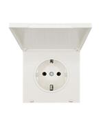 Розетка 1-мест. с/з с крышкой ПБТ СП ZIMA IP20 16А безвинт. зажим слон. кость LEZARD 704-9088-123BQC - УПС инжиниринг