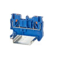 Клемма проходная зажим push-in 2 точки подключения 2.5кв.мм син. DKC VPR-2.5-BU - УПС инжиниринг