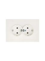 Розетка 2-мест. с/з СП ZIMA IP20 16А ПБТ безвинт. зажим слон. кость LEZARD 704-9000-127BQC - УПС инжиниринг